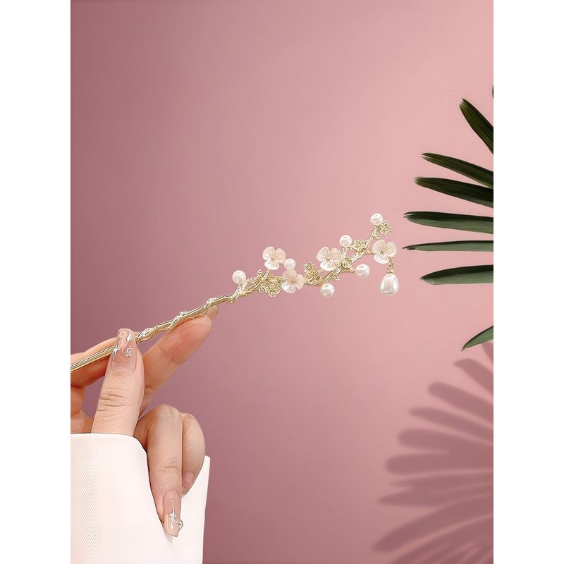 GENERICO - SET 2 PALITOS LOLITAS  DE METAL  PARA CABELLO DE ROSA N.003