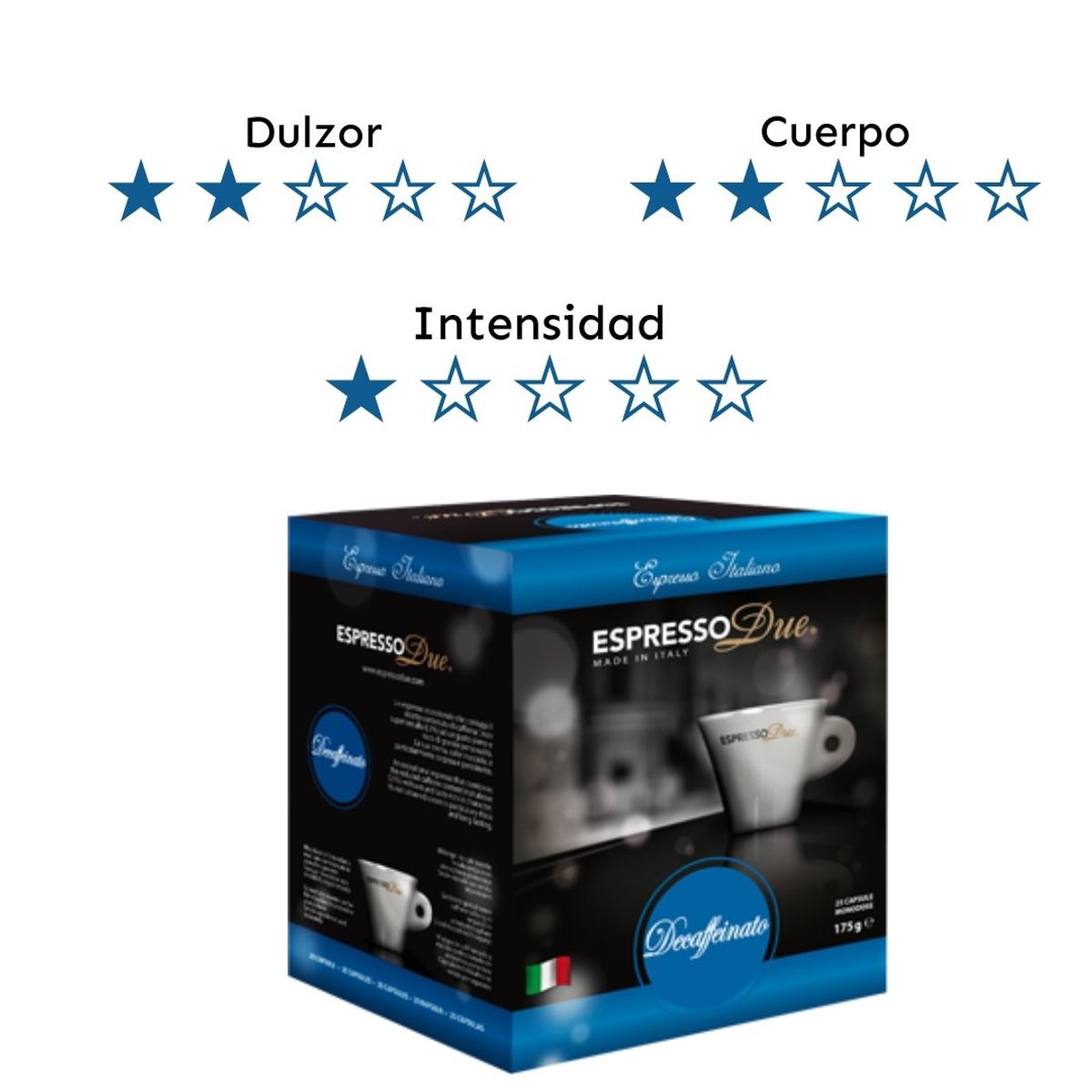 EXPRESSO DUE - Cápsula de Cafetera italiana I Descafeinado