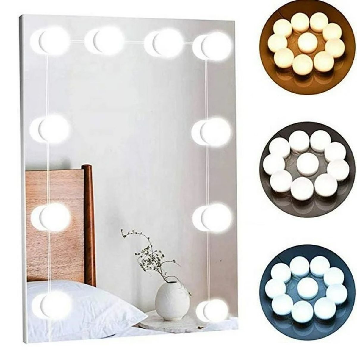 GENERICO - Luces Led Para Espejo Bombillas para Tocador 10 Bombillas