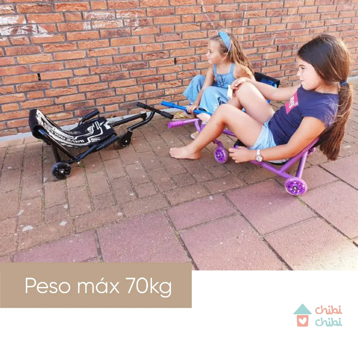 CHIBI CHIBI - Carrito Kart para niños - Negro