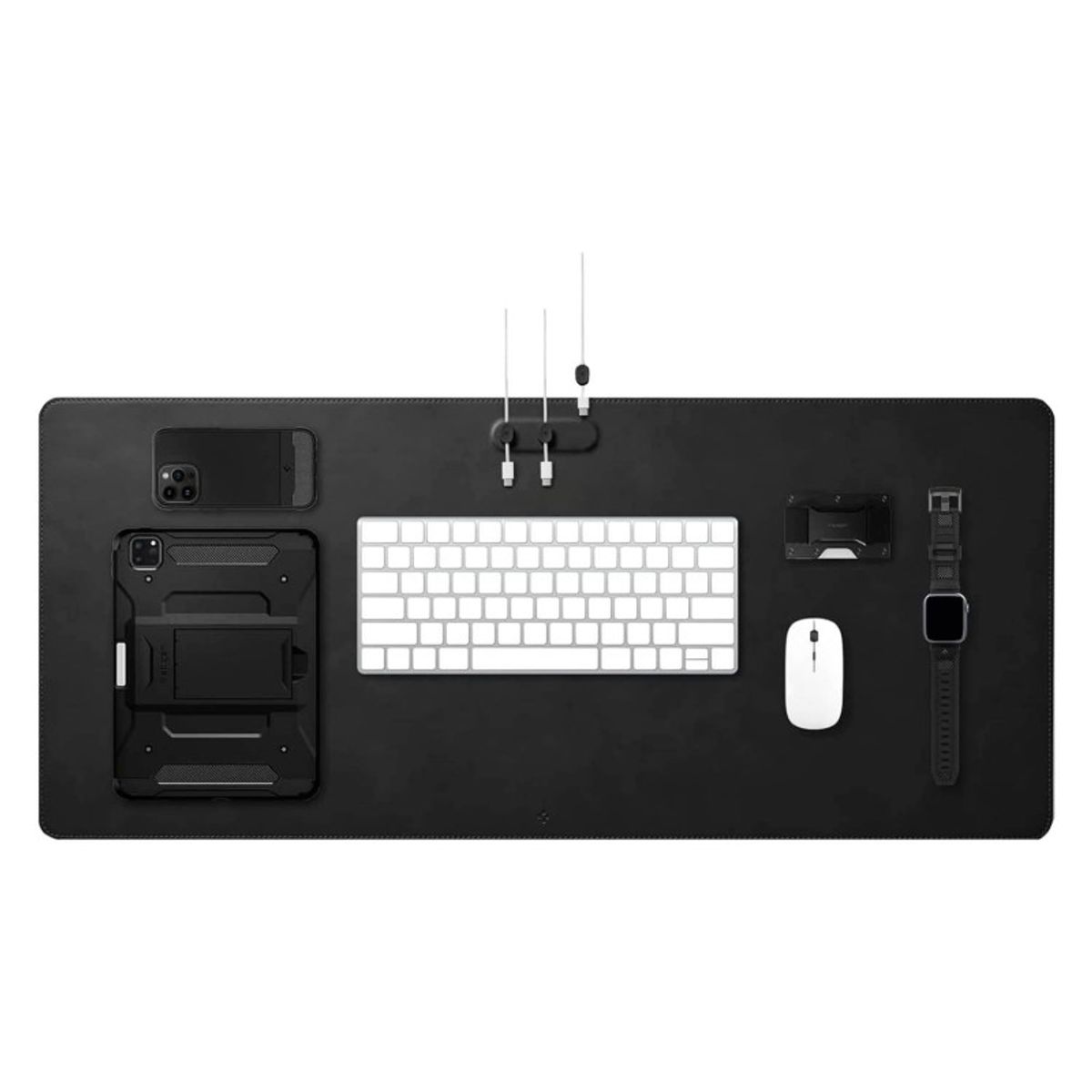 SPIGEN - Alfombrilla De Escritorio Spigen Con Organizador De Cables