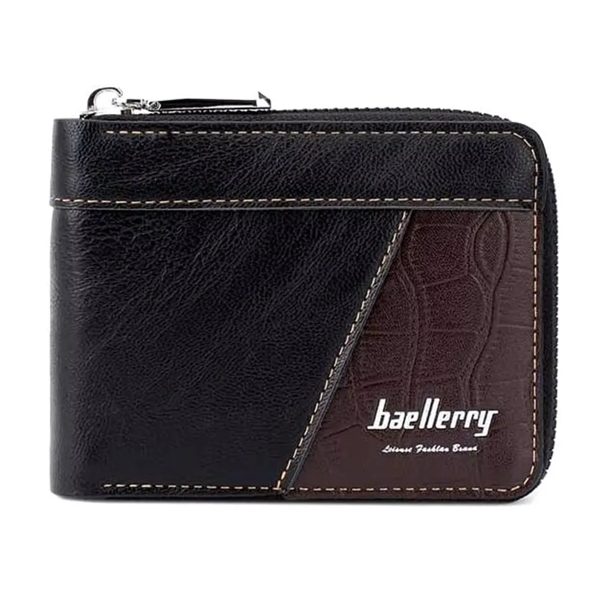 BAELLERRY - Billetera De Hombre Baellerry Delgada Diseño Cocodrilo