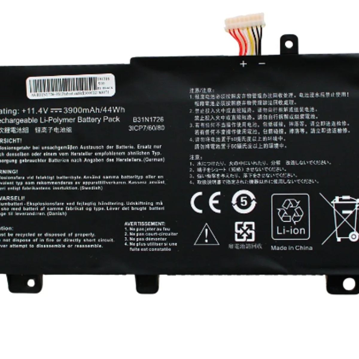 OEM - Batería para Asus B31N1726. TUF GAMING. FX. Flex Corto. FX80.   FX80G.