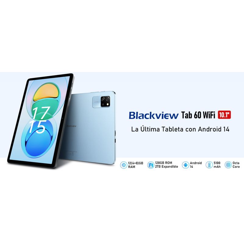 BLACKVIEW - Tablet Blackview Tab 60 WIFI 10.1" 128GB+12GB RAM - Color Azul