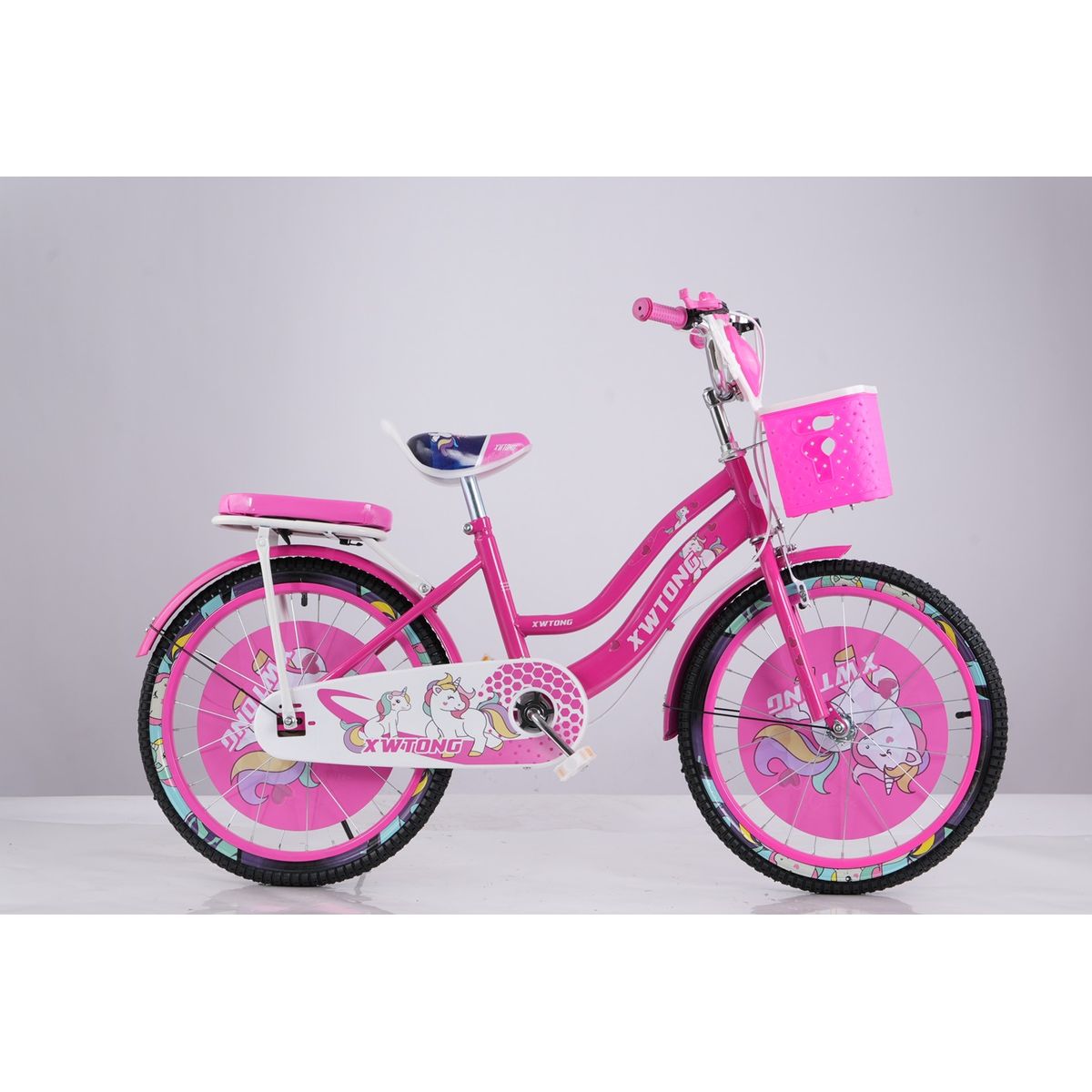 GENERICO - Bicicleta Para Niña Infantil Kids Aro 16 Luz Musica Doble Fucsia