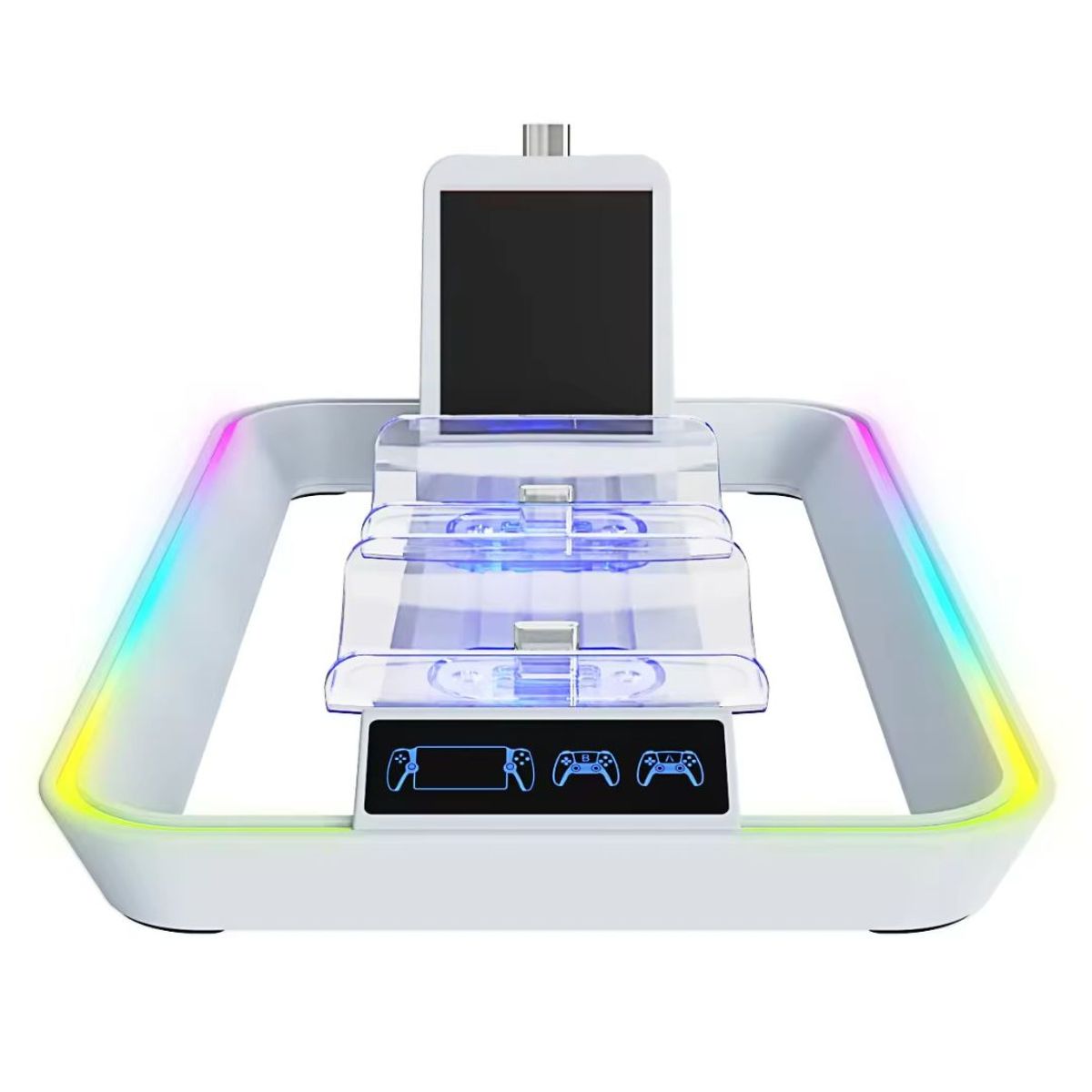 OEM - Estación de Carga RGB para Mandos PS5 y Portal PS YZC-504