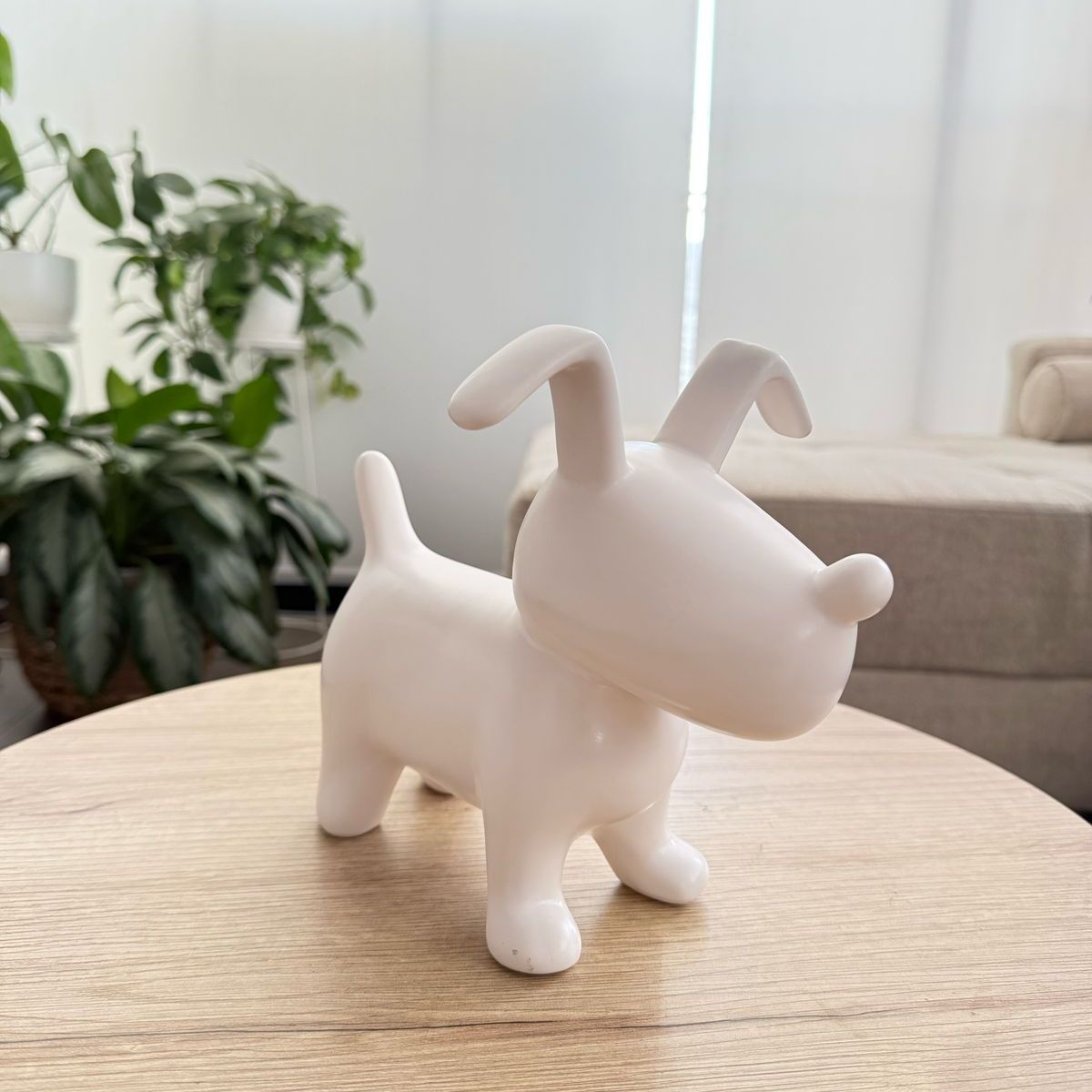 GENERICO - Adorno Perro Blanco Decorativo 25x15x20 cm