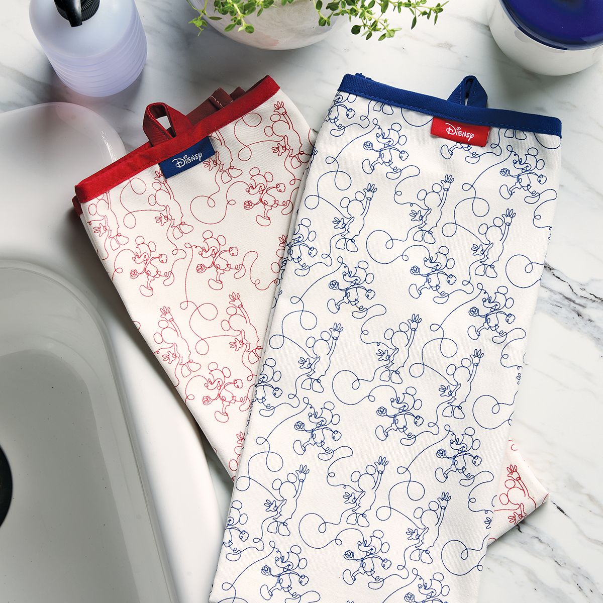 DISNEY - Set x2 toallas de cocina Disney Home Von Voyage Farberware