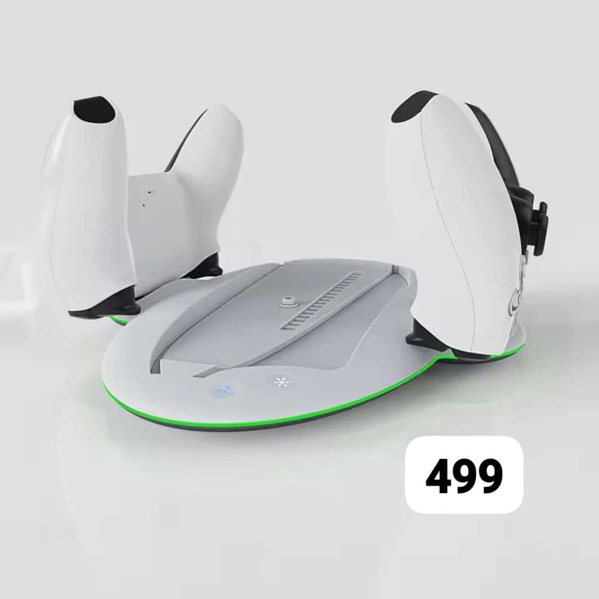 OEM - Porta PS5 Cooler + Cargador Doble de Mandos PS5Slim RGB para Consola 