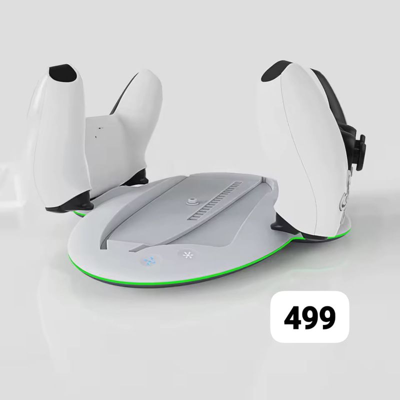 OEM - Porta PS5 Cooler + Cargador Doble de Mandos PS5Slim RGB para Consola 