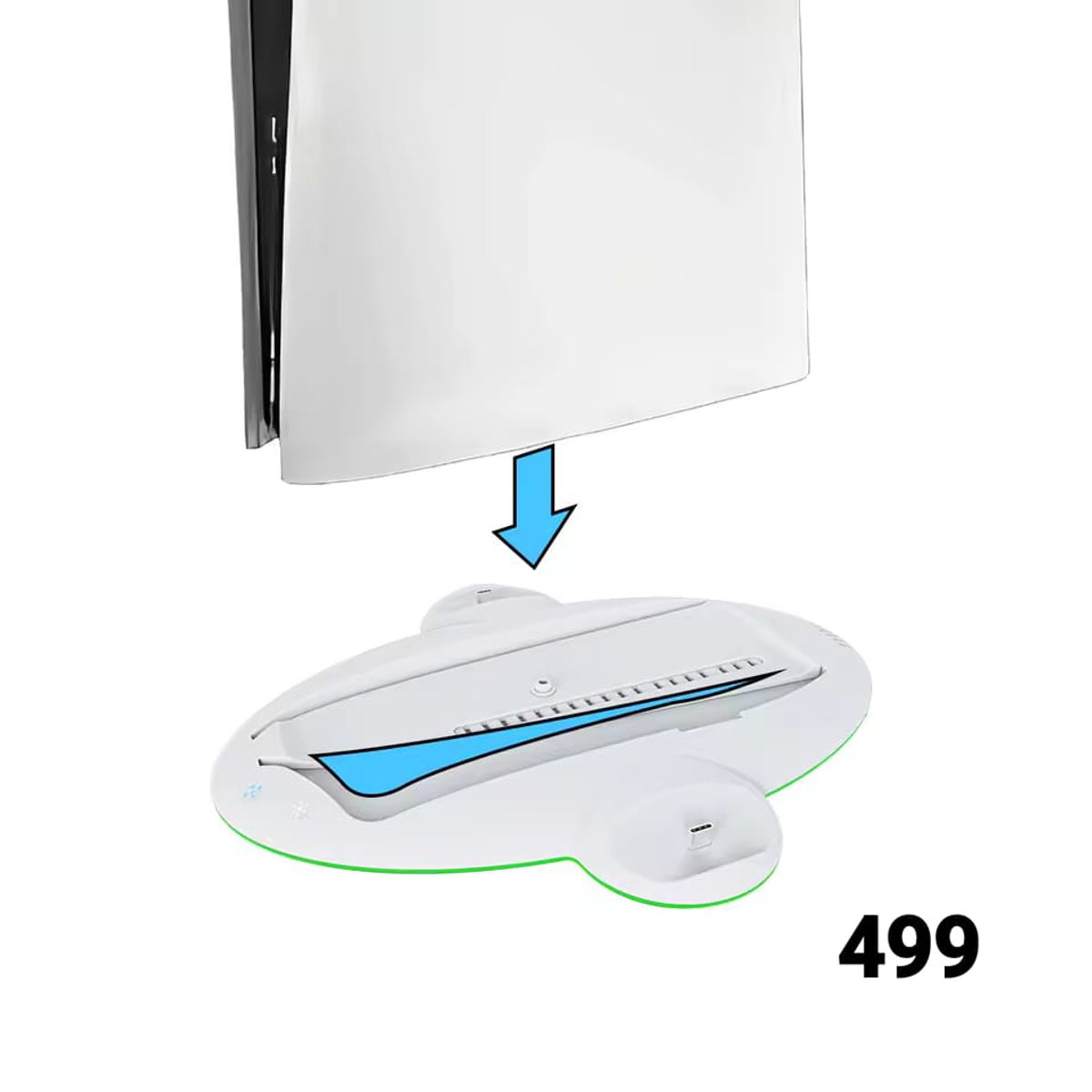 OEM - Porta PS5 Cooler + Cargador Doble de Mandos PS5Slim RGB para Consola 