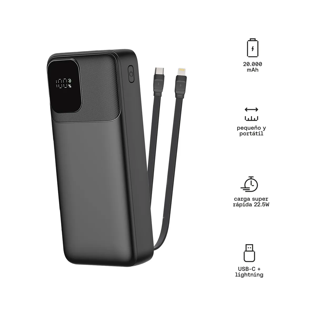 KUZLER - Power bank Kuzler 20000mah Carga Super Rápida Kuzler ANKE-107N