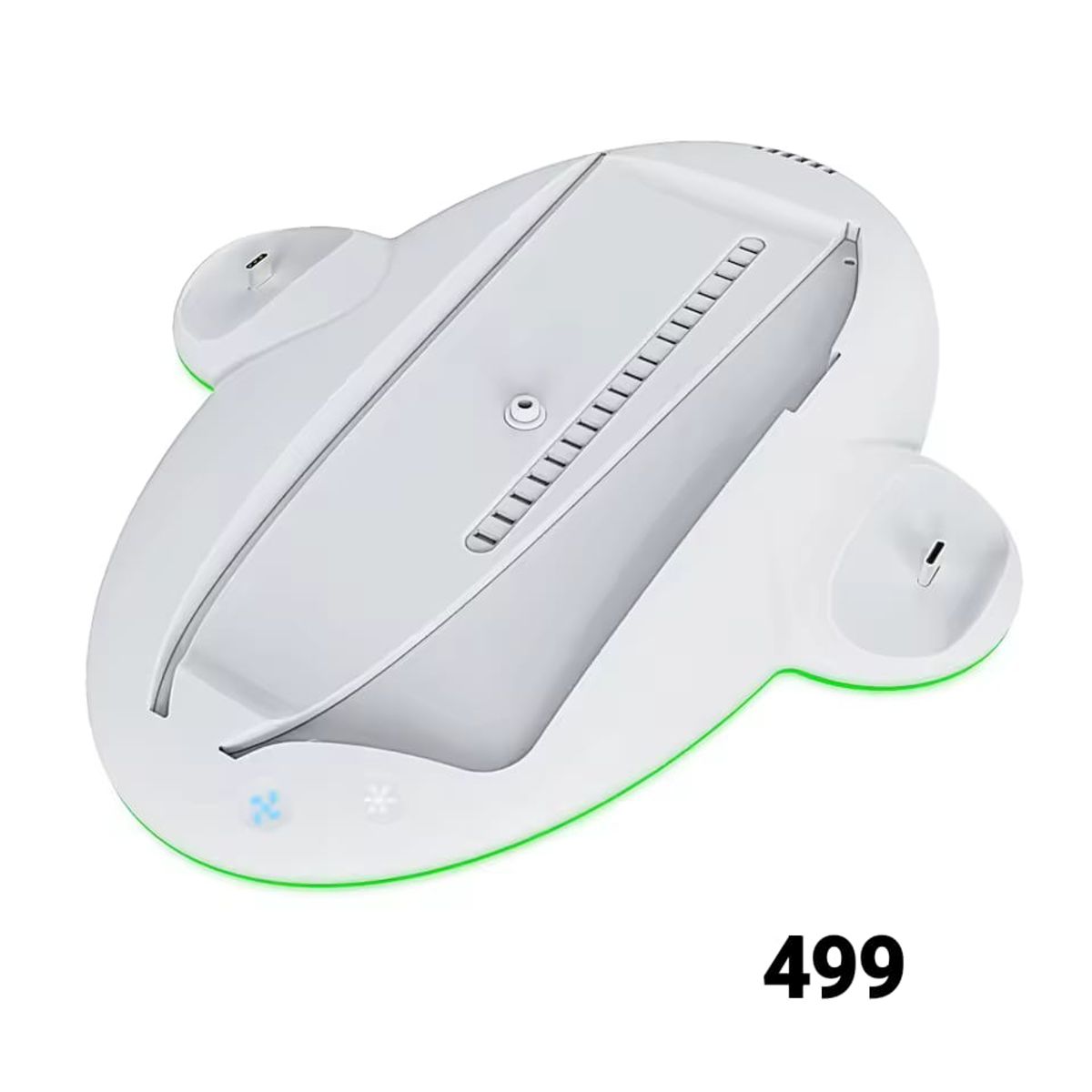 OEM - Porta PS5 Cooler + Cargador Doble de Mandos PS5Slim RGB para Consola 