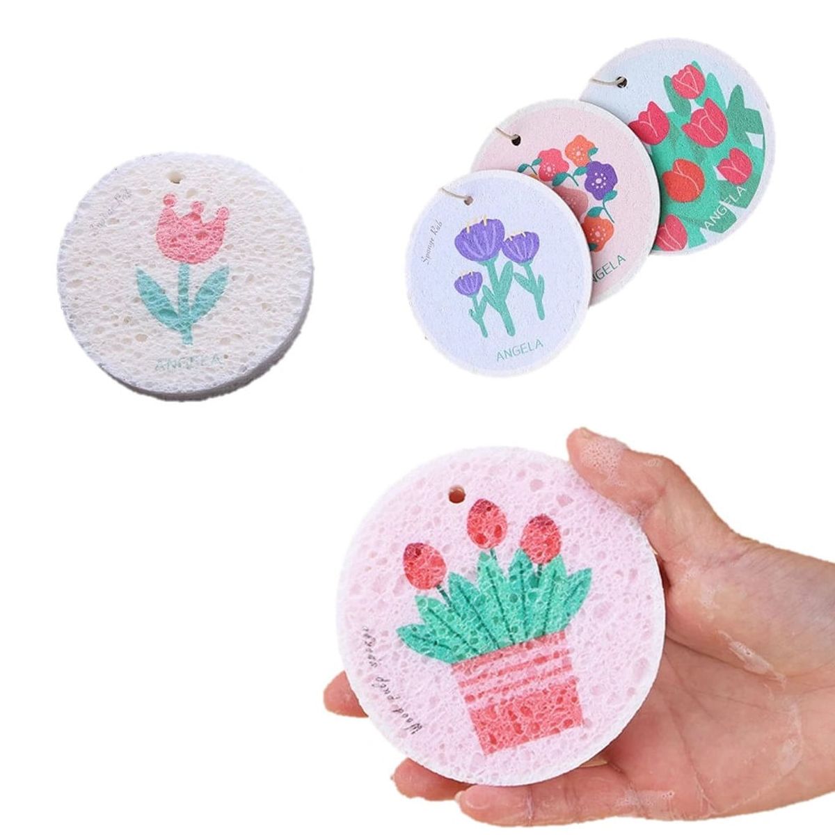 GENERICO - Esponja de bambu para lavar platos set de 3