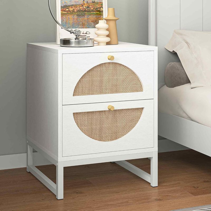 TU MESITA - MESA DE NOCHE CANDY COLOR BLANCO 2 CAJONES TU MESITA