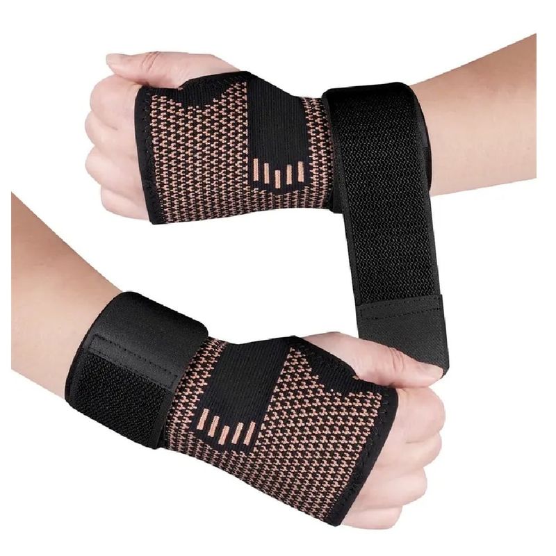 GENERICO - Muñequera de cobre con banda ajustable TALLA M