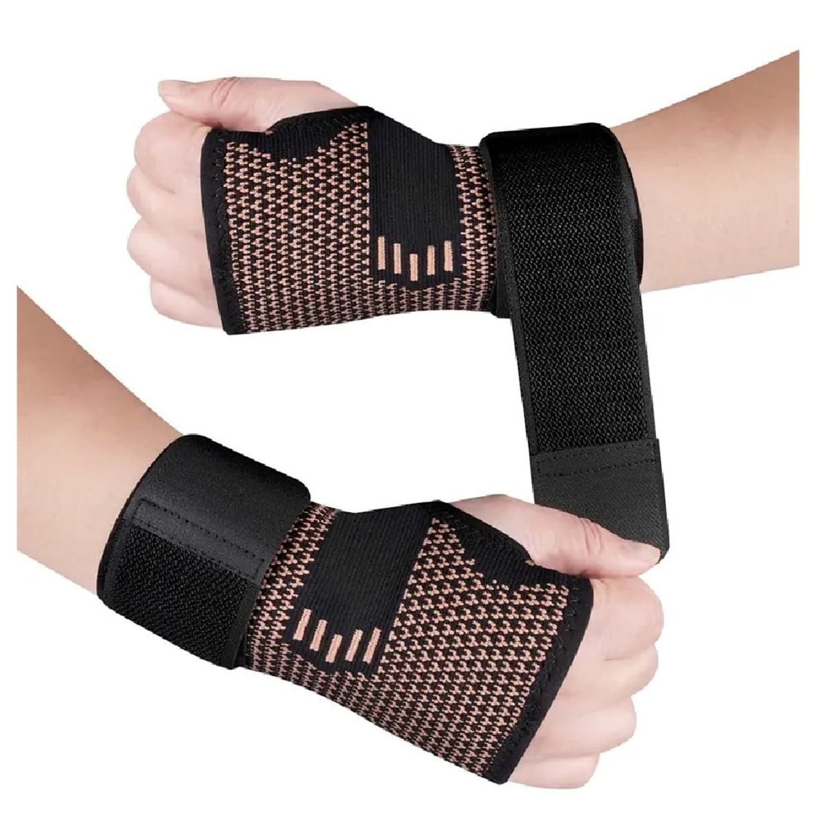 GENERICO - Muñequera de cobre con banda ajustable TALLA L