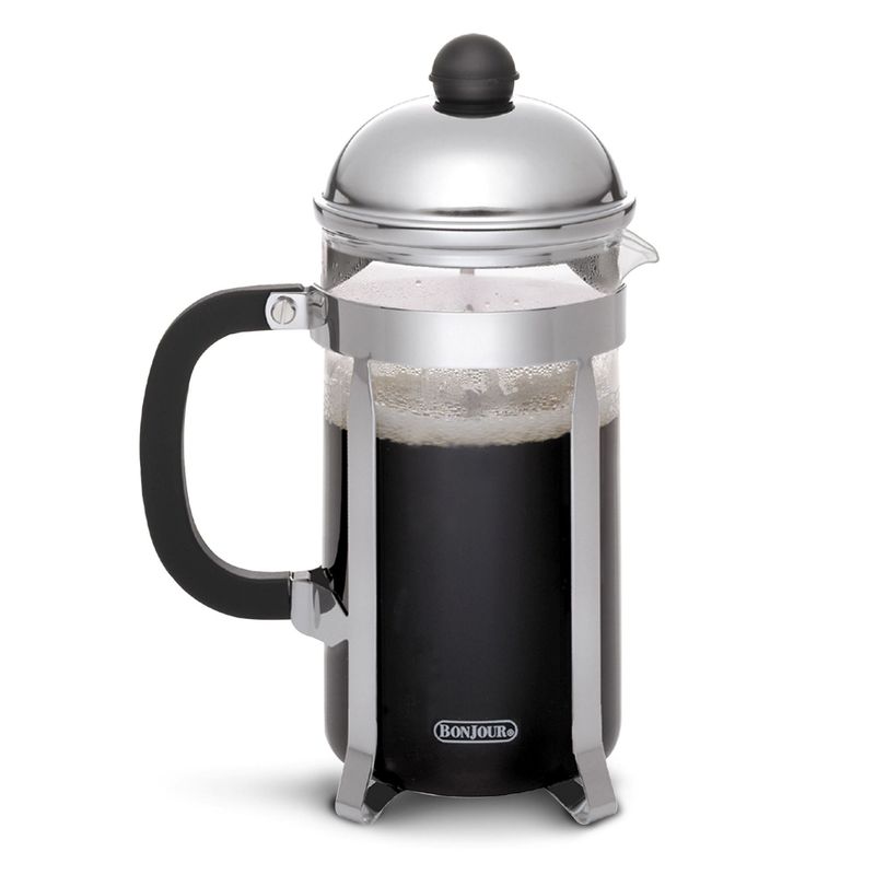 BONJOUR - Prensa Fran 375ml Acero inox con jarra de vidrio BonJour