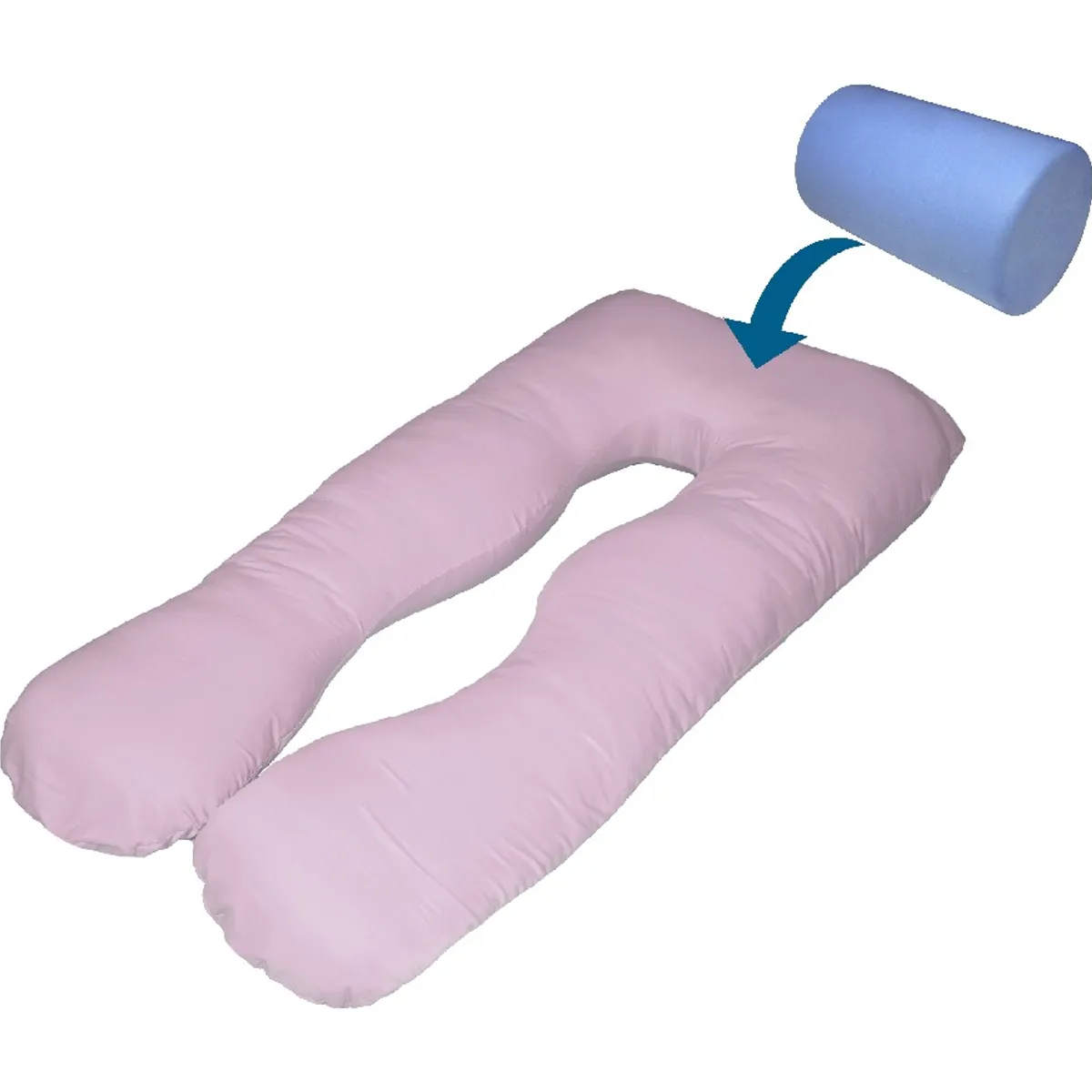 TERAFLEX - ALMOHADA EMBARAZO LACTANCIA MEMORY FOAM GEL ROSADO TERAFLEX