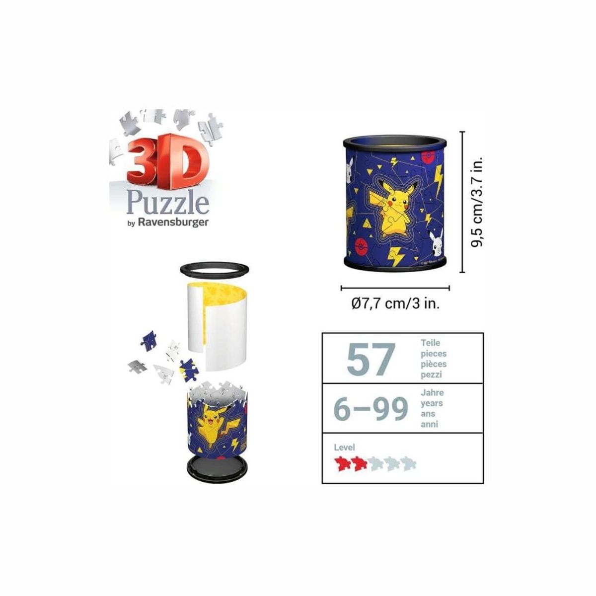 POKEMON - Pokemon Rompecabeza 3D Pikachu PortaLapiceros