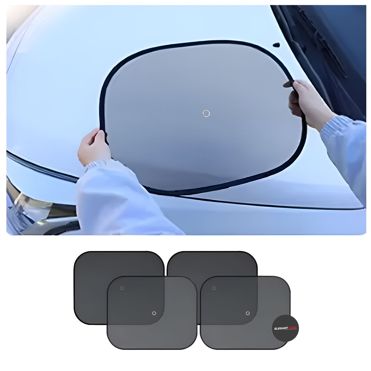 JET - Kit Cortina Parasol 5pcs Ventanas Con Posterior