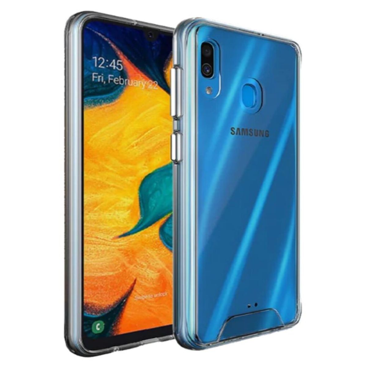 SPACE - Case Space Para Samsung A20-Transparente