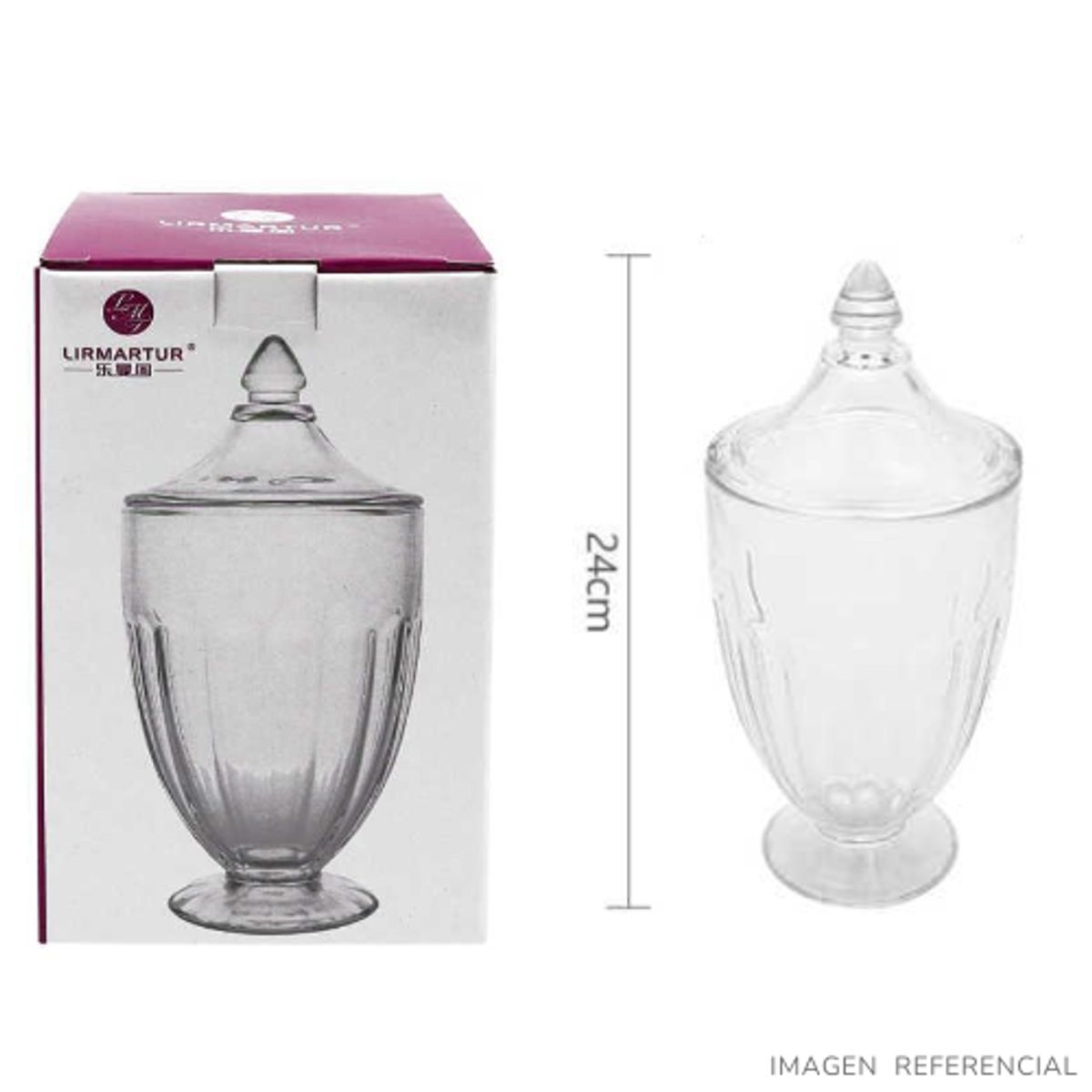 INSPIRA MARKET - Bombonera de Vidrio Exclusivo Dulcera Recipiente Multiusos