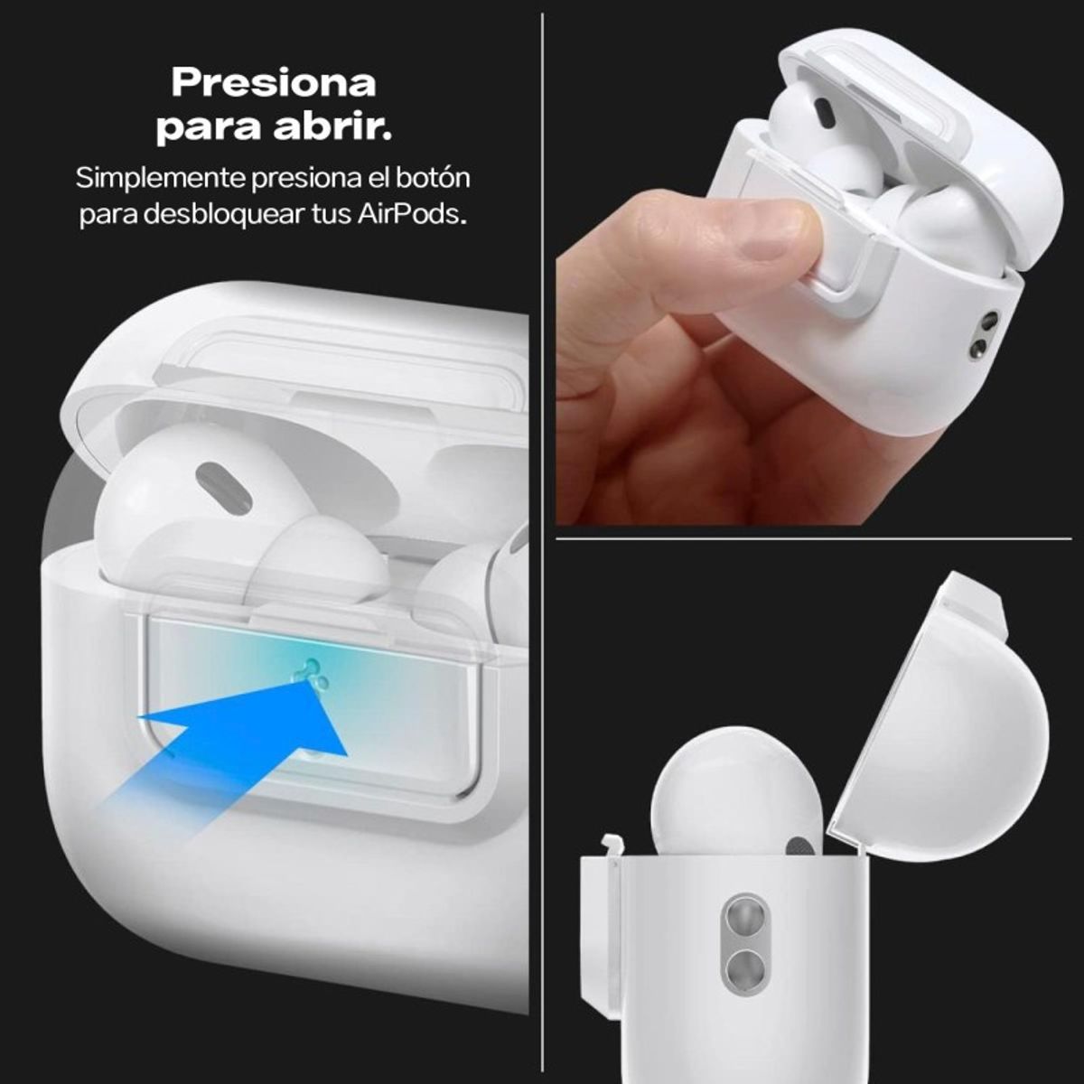 SPIGEN - Cierre Spigen Lock Fit M Para AirPods Pro 2  AirPods Pro 1