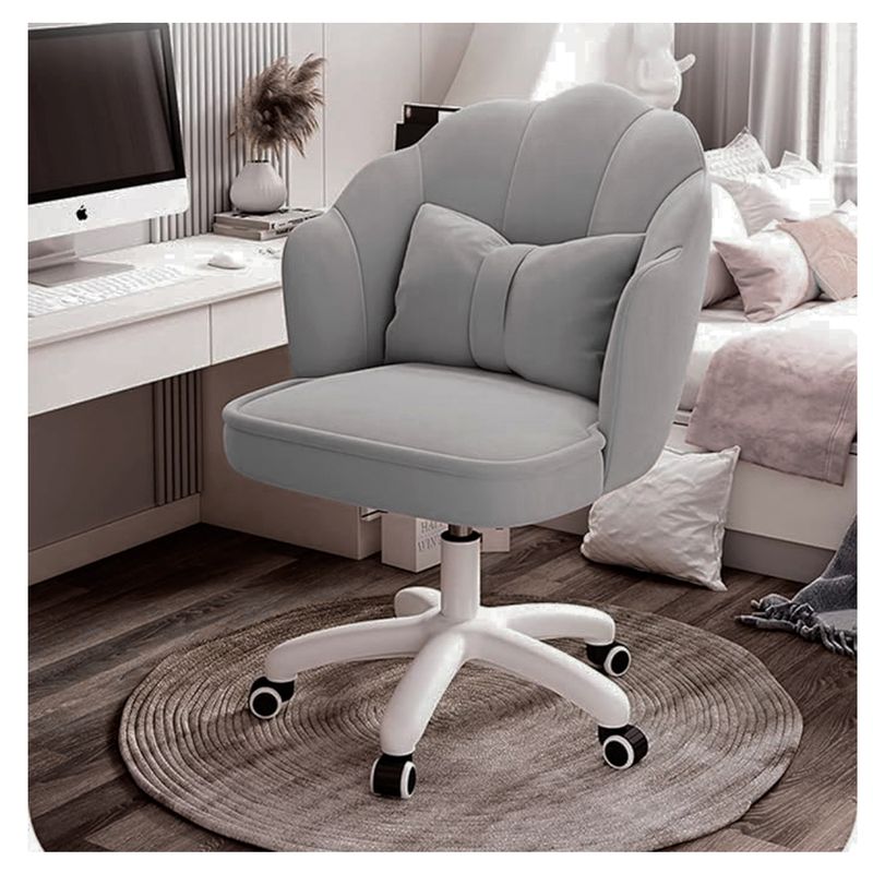 BUCKINGHAM - Silla Giratoria de Escritorio Oficina Tocador Q1 Gris Claro Buckingham