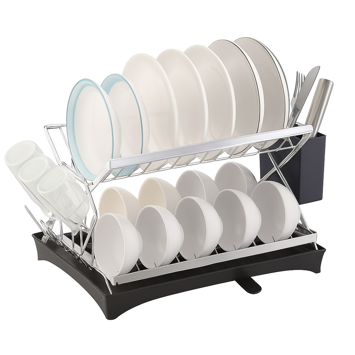 INSPIRA MARKET - Escurridor Organizador de Platos 2 Niveles X