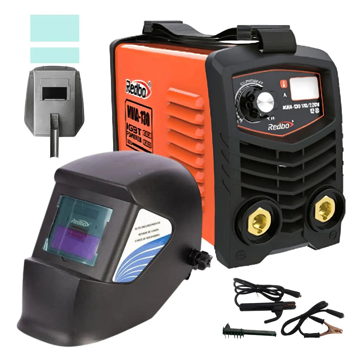 REDBO - Soldadora inversora 130A + mascara fotosensible Redbo
