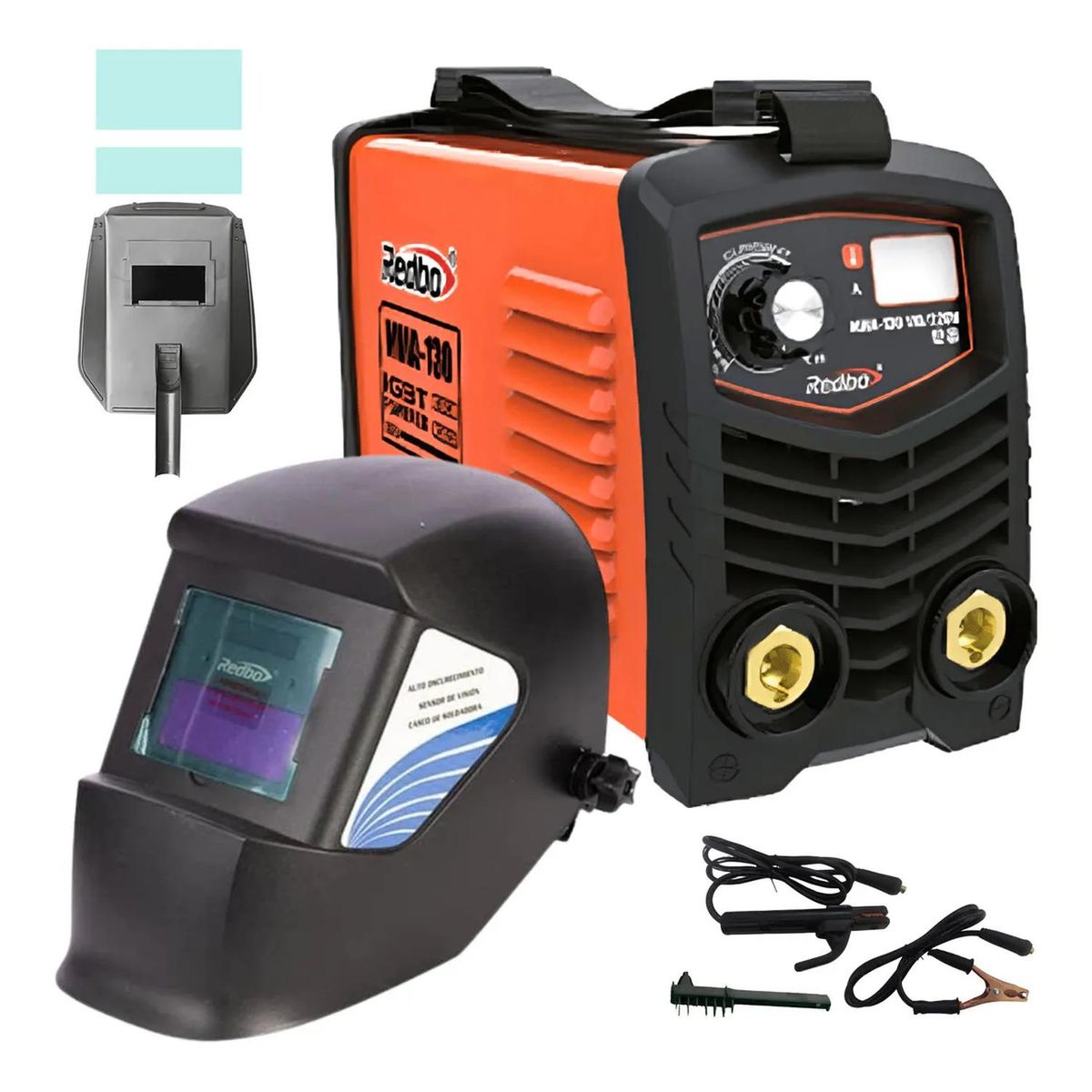 REDBO - Soldadora inversora 130A + mascara fotosensible Redbo