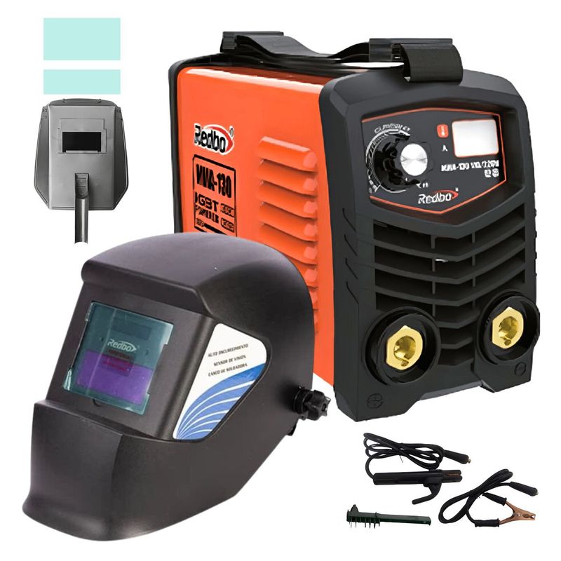 REDBO - Soldadora inversora 130A + mascara fotosensible Redbo
