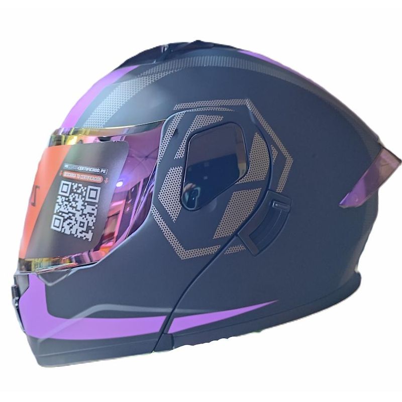 GENERICO - Casco Kratos EVO K35 Negro mate  Púrpura Talla M para mujer
