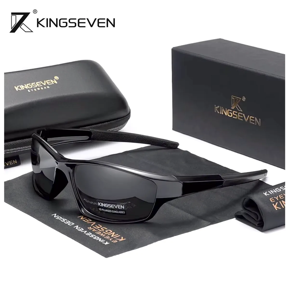 KINGSEVEN - Lentes de sol deportivo polarizado kingseven - red