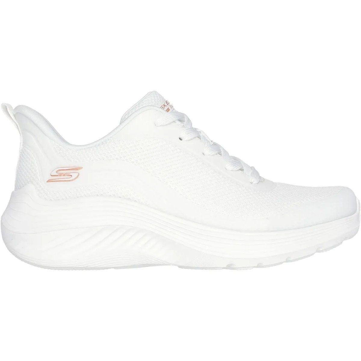 SKECHERS - Zapatilla Skechers Bobs Squad Waves-Still Wading 117483WHT para Mujer