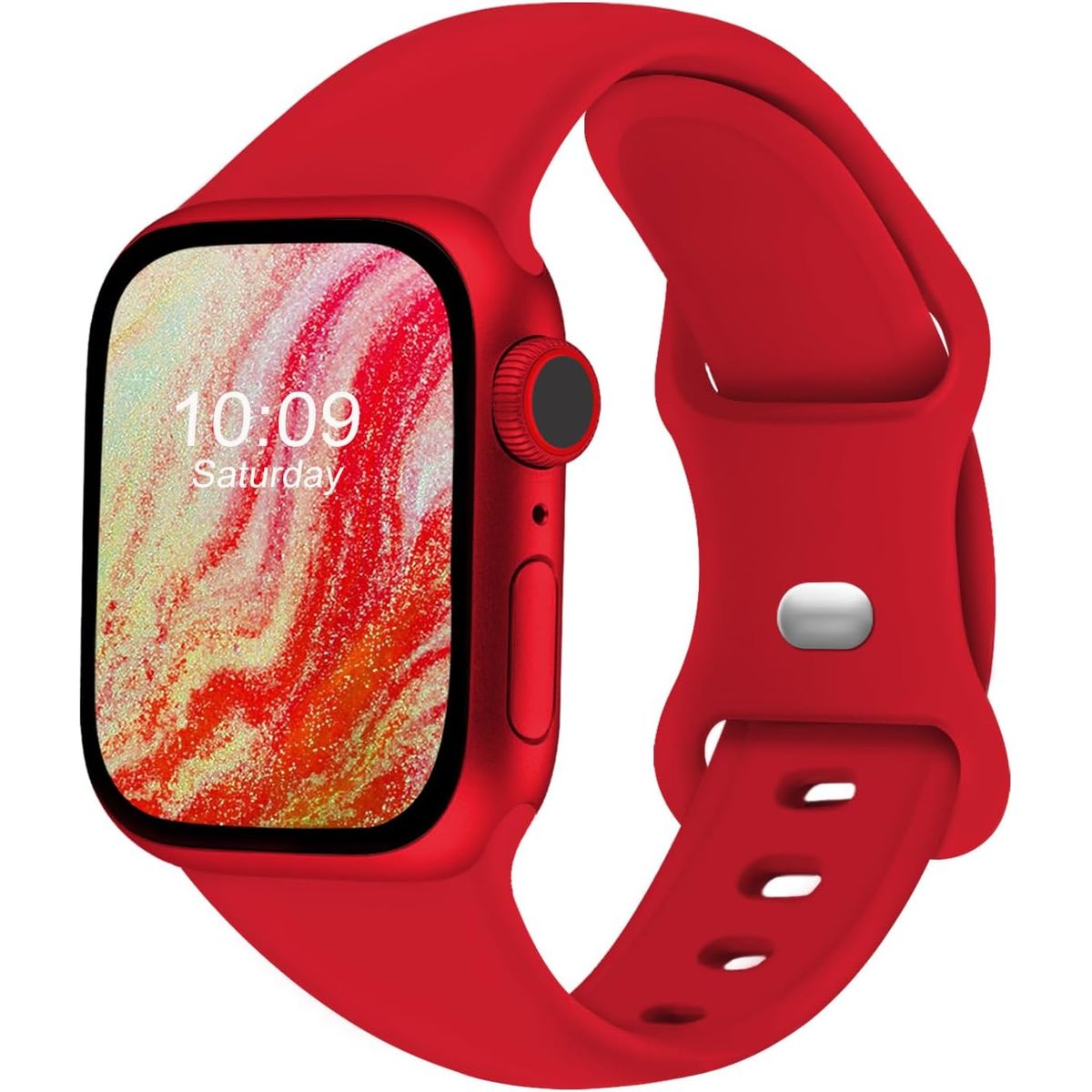 GENERICO - Correa Silicona Apple Watch 42 / 44 / 45 / 49mm S/M Color Rojo