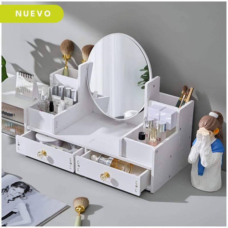 MINARI - Organizador de Maquillaje y Joyas con Espejo Multifuncional JT2