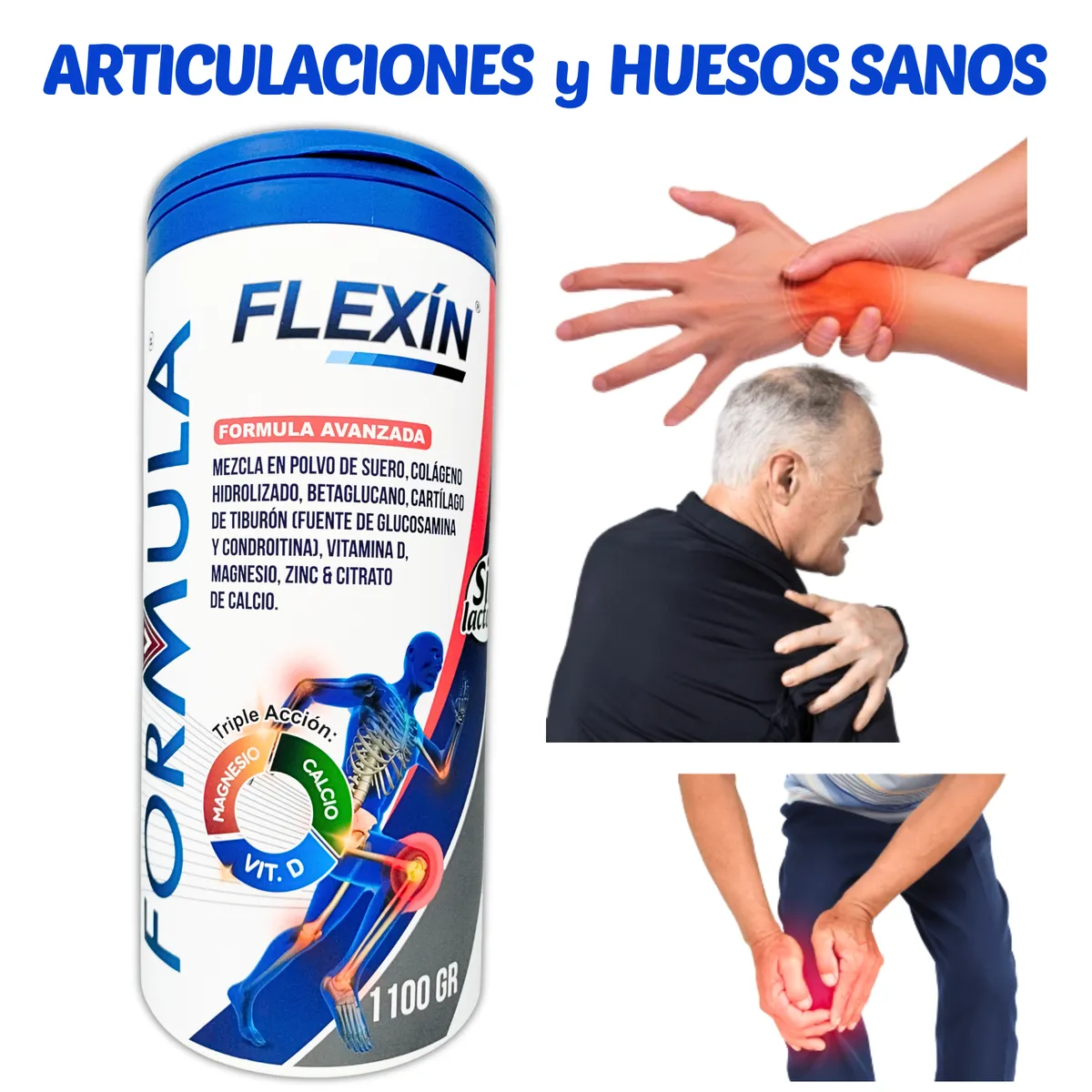 GENERICO - ARTICULACIONES Y HUESOS SANOS SUPLEMENTO NUTRICIONAL 1.1 KG FORMULA V