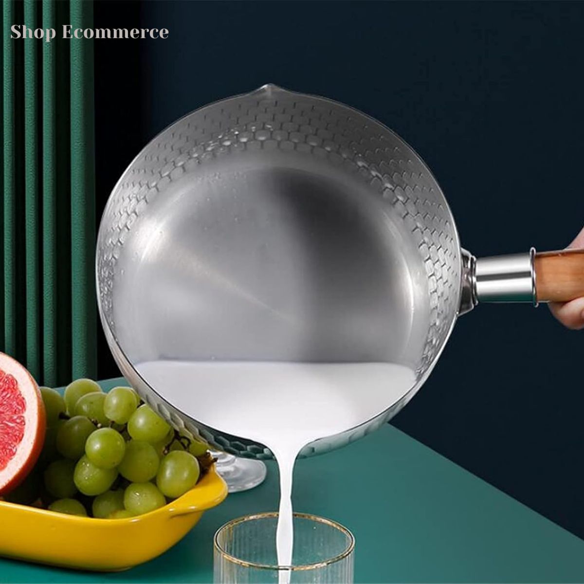 GENERICO - Sartén de leche de acero inoxidable 1600 ml