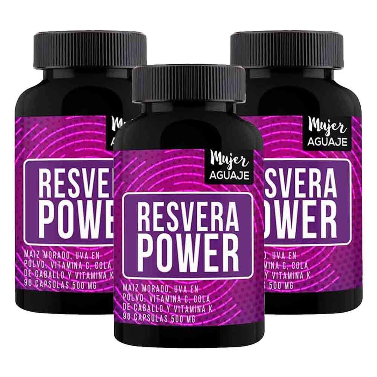 MUJER AGUAJE - Resvera Power 90 Cápsulas Mujer Aguaje - Pack x 3