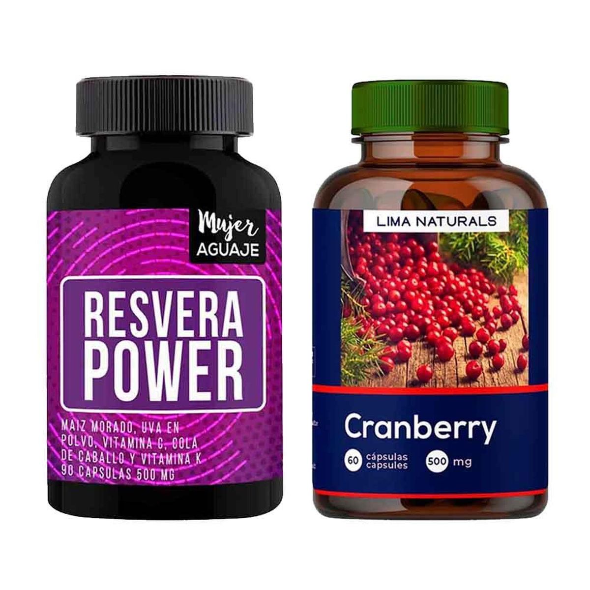 LIMA NATURALS - Resvera Power 90 Cápsulas + Cranberry 60 Cápsulas Lima Naturals