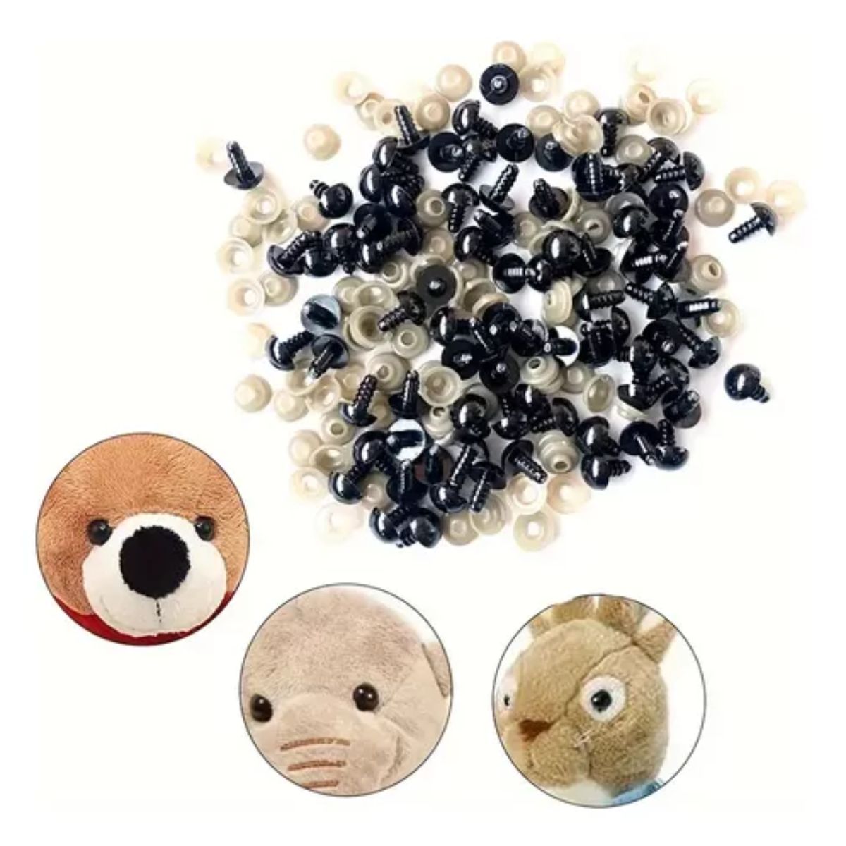 GENERICO - 100 Ojos De Seguridad 5mm Amigurumis Peluches Muñecos Ojitos