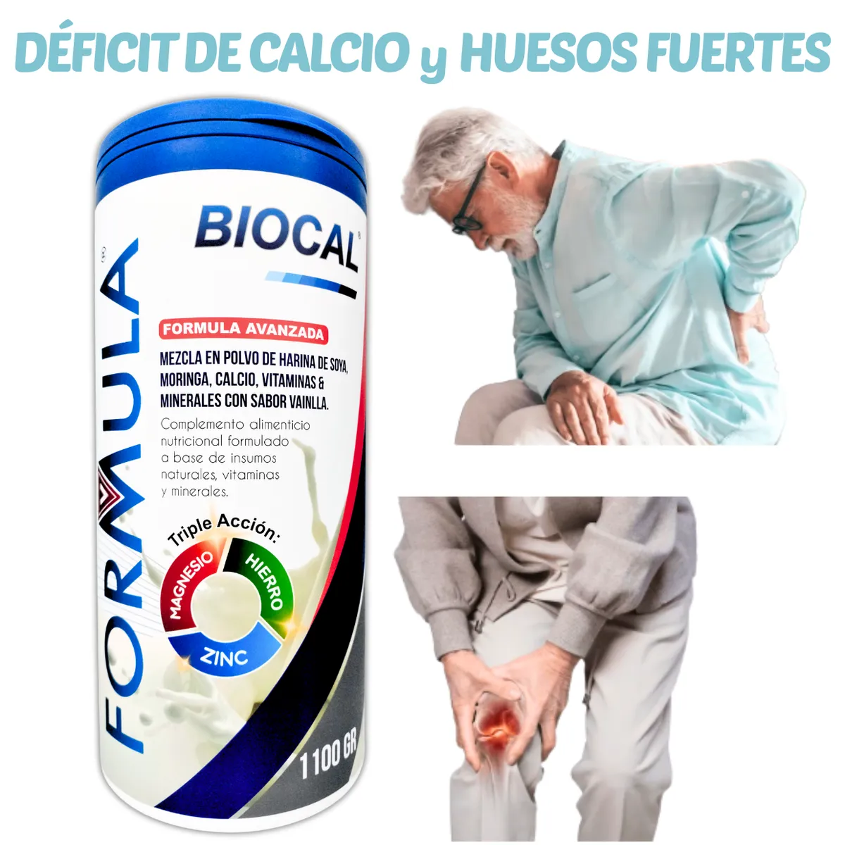 GENERICO - CALCIO ADULTO PARA HUESOS FUERTES SUPLEMENTO 1.1 KILO FORMULA V