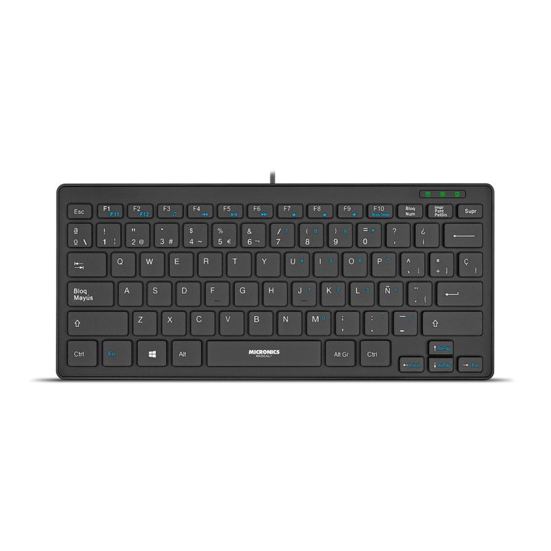 MICRONICS - Teclado Multimedia PASCAL+ SLIM MIC K500 USB MICRONICS