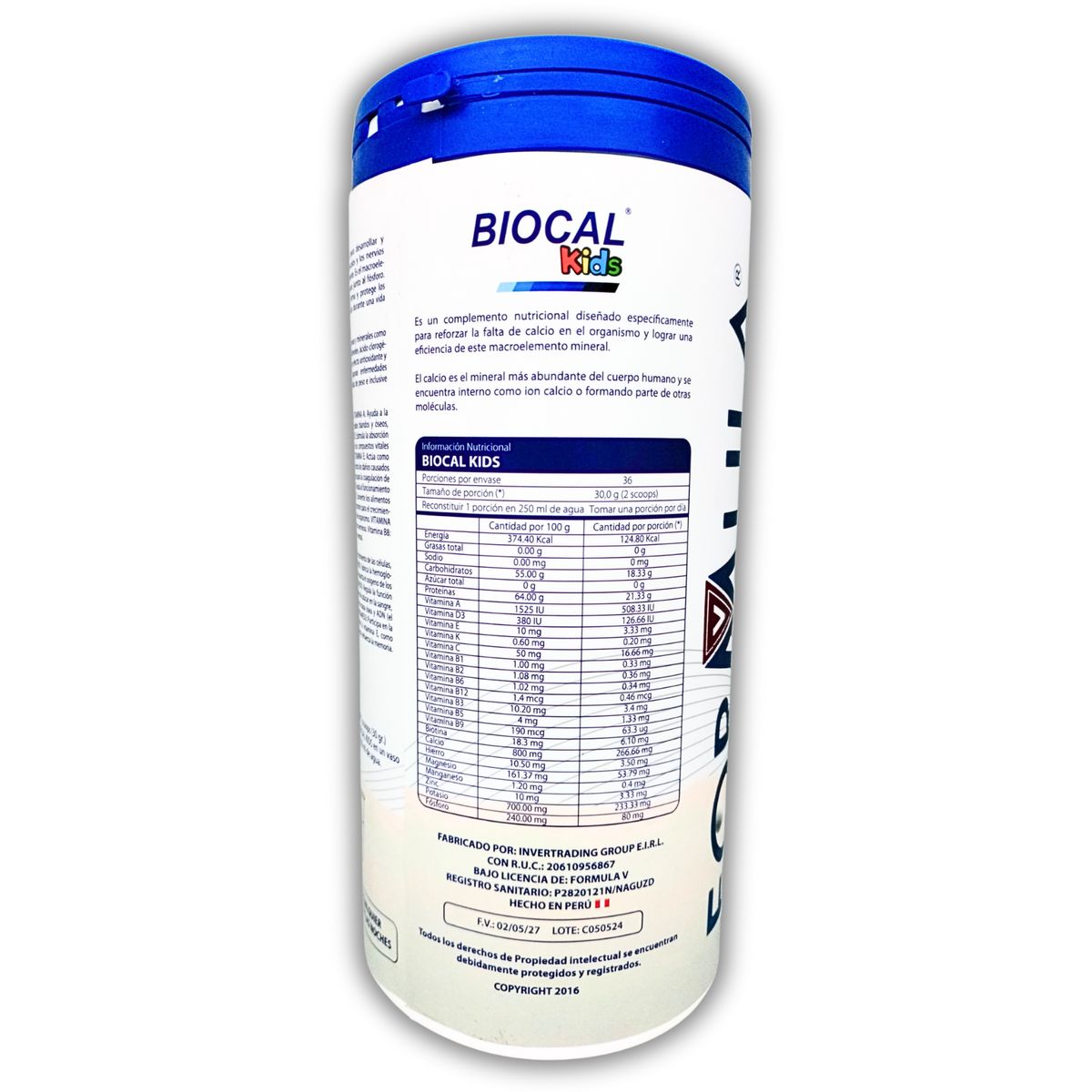 GENERICO - CALCIO PARA NIÑOS SUPLEMENTO DIENTES Y HUESOS FUERTES 1.1 KG FORMULA V