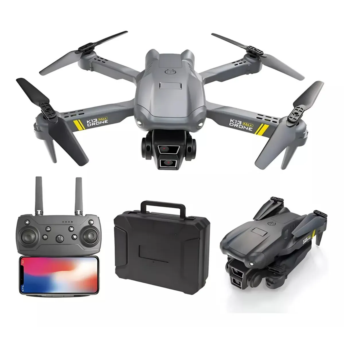 GENERICO - Mini Dron k13 MAX full HD Doble bateria Doble Camara