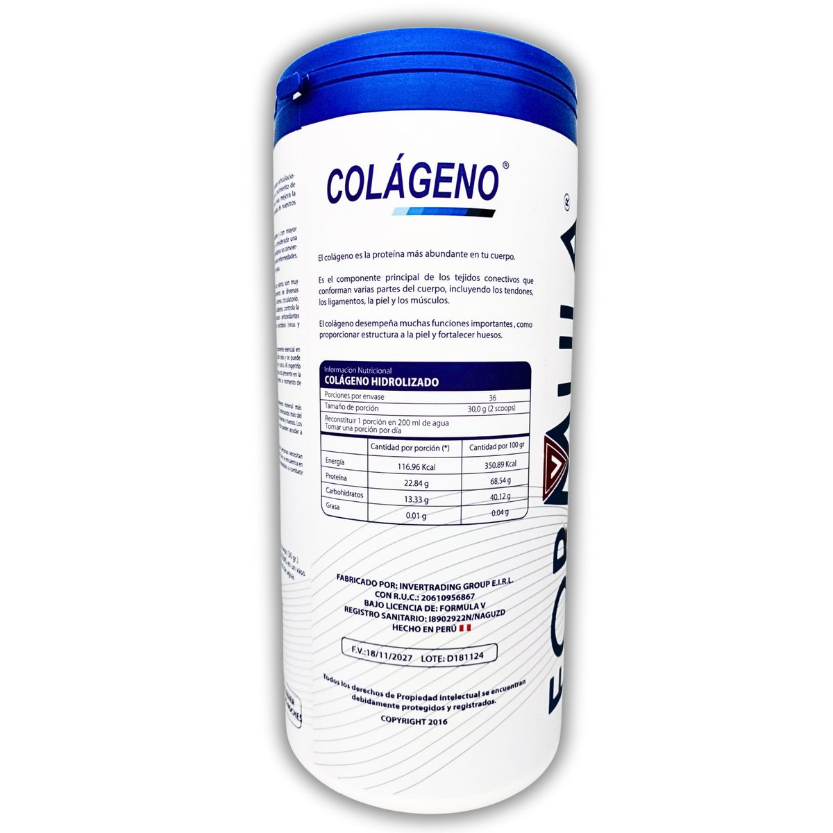 GENERICO - COLÁGENO HIDROLIZADO FRESA + CALCIO + MAGNESIO+ZINC 1.1 KILO FORMULA V
