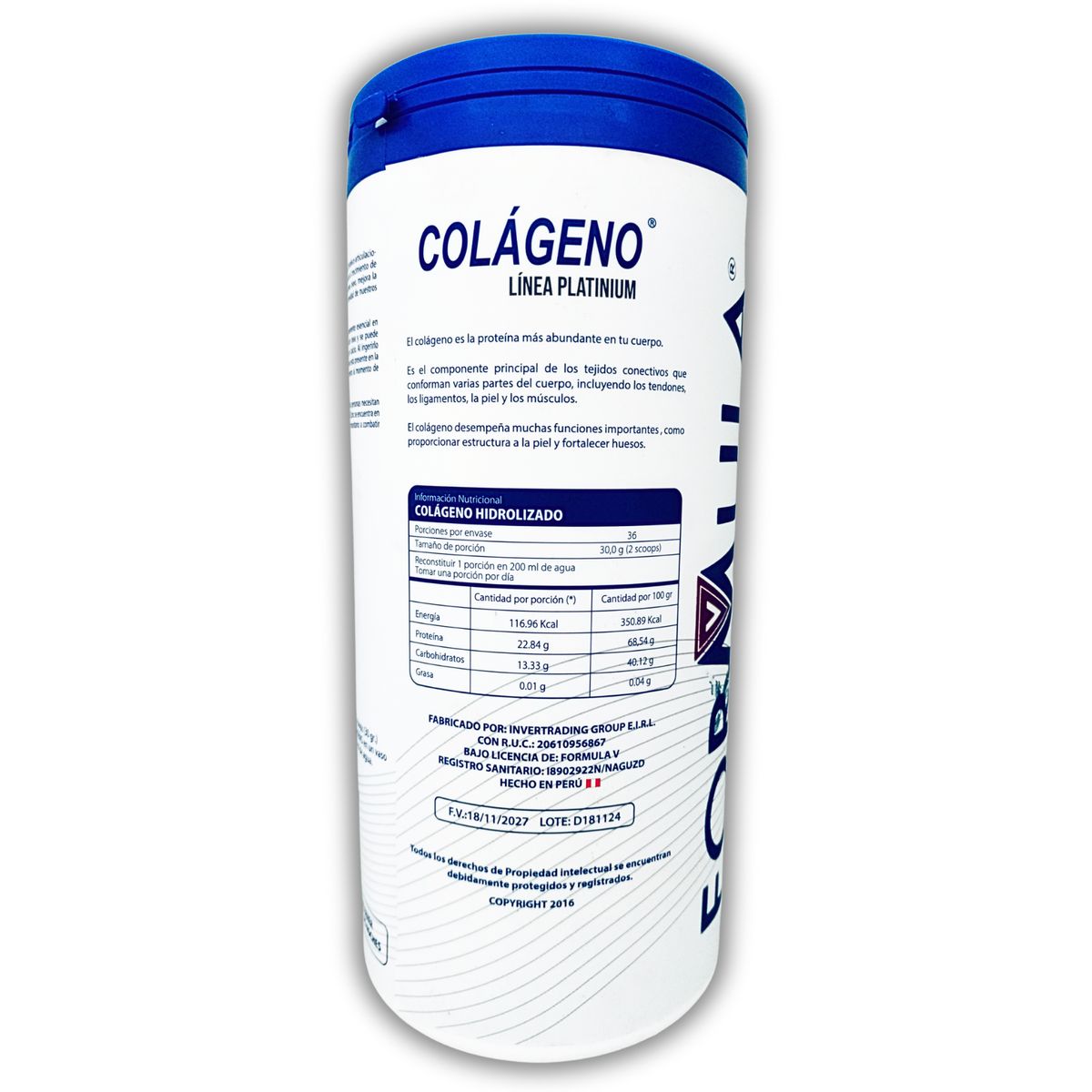 GENERICO - COLÁGENO HIDROLIZADO SIN SABOR NEUTRO 1.1 KILO FORMULA V