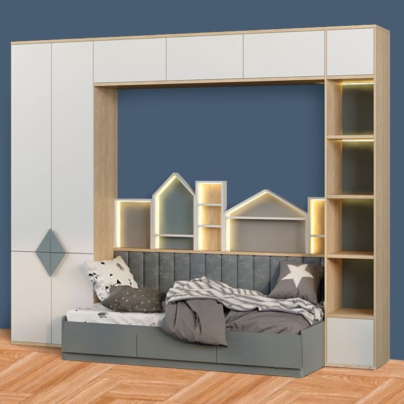 GENERICO - Camarote Infantil Bérgamo+ Estante 1.5 plz